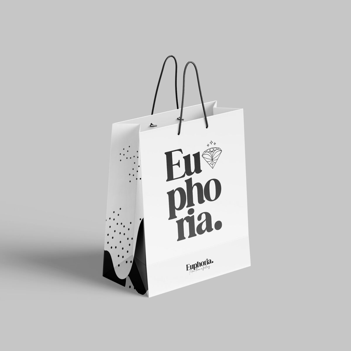 Mockup de saco de papel com identidade visual